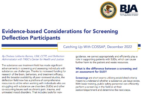 Thumbnail for Evidence-based Considerations for Screening Deflection Participants