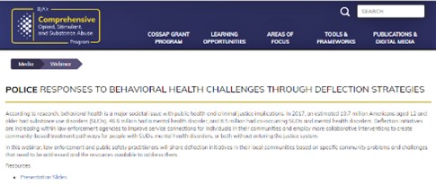 Thumbnail for Police Responses to Behavioral Health Challenges Through Deflection Strategies